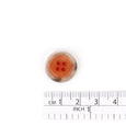 Contrast Rim Poly Button 17mm - Melon / Tort
