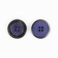 Contrast Rim Poly Button 22mm - Lavender / Smoke
