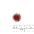 Contrast Rim Poly Button 17mm - Garnet / Tort