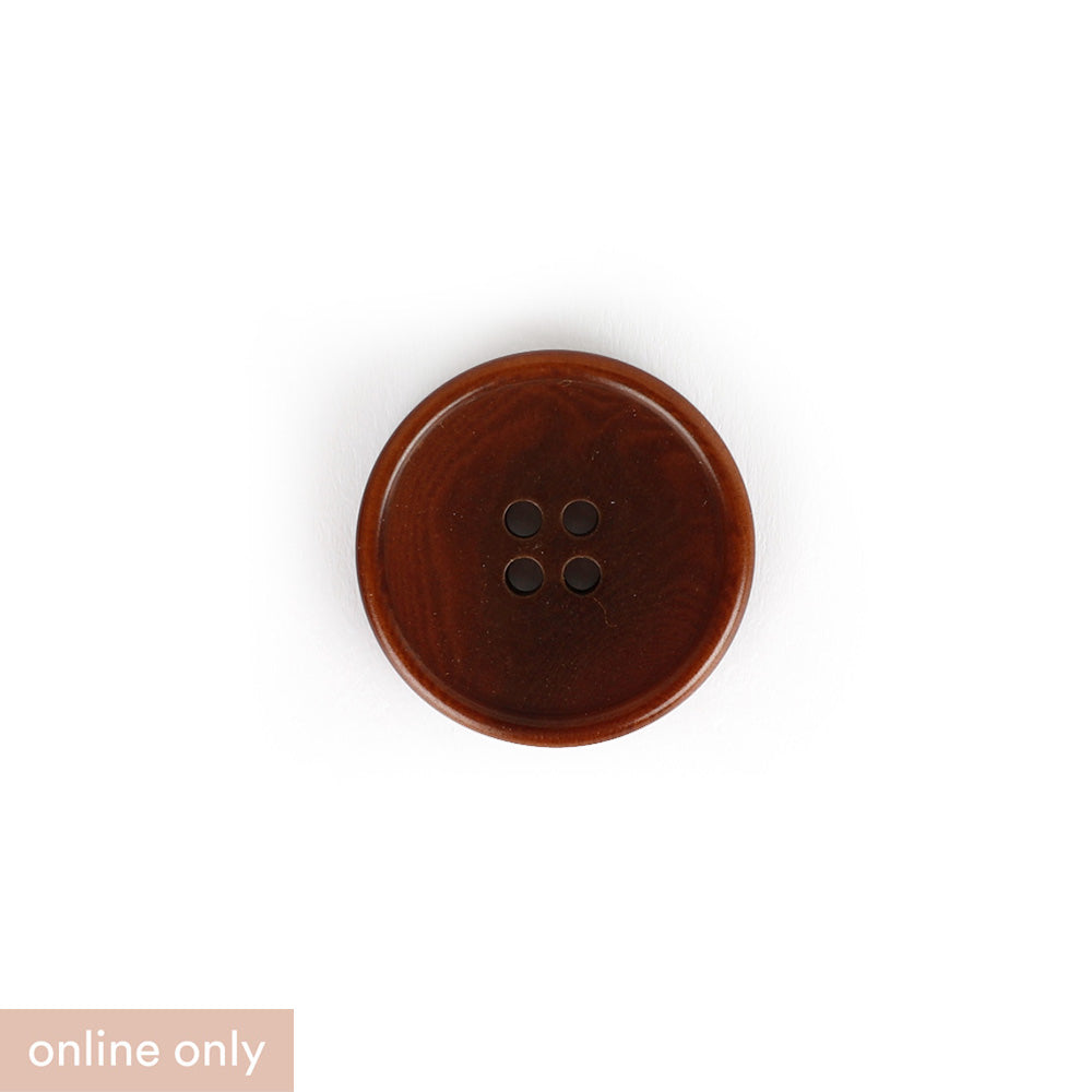 Corozo Button 25.4mm - Brown