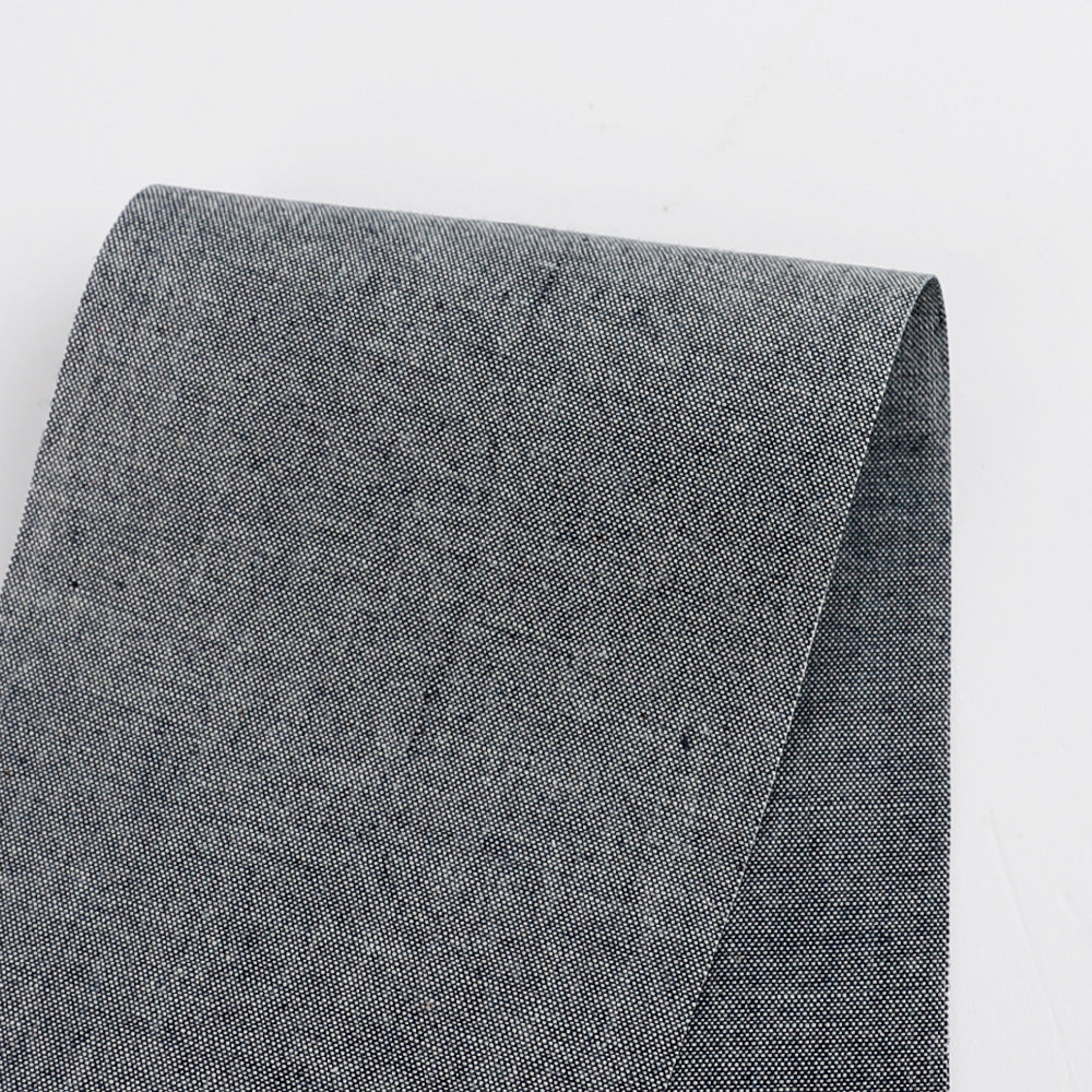 Cotton Chambray - Dusty Navy