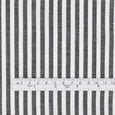 Crosshatch Stripe Cotton / Linen - White / Black