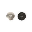 Curved Metal Button 18mm - Silver