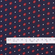 Small Flower Dot Motif Rayon Challis - Ink