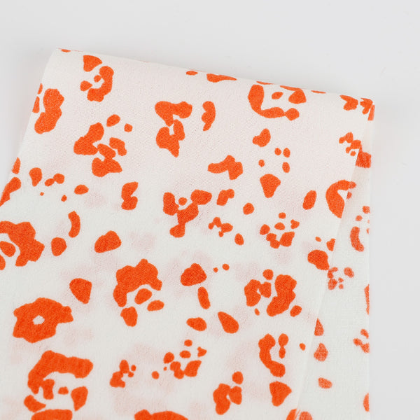 Dalmatian Print Viscose Crepe - Orange