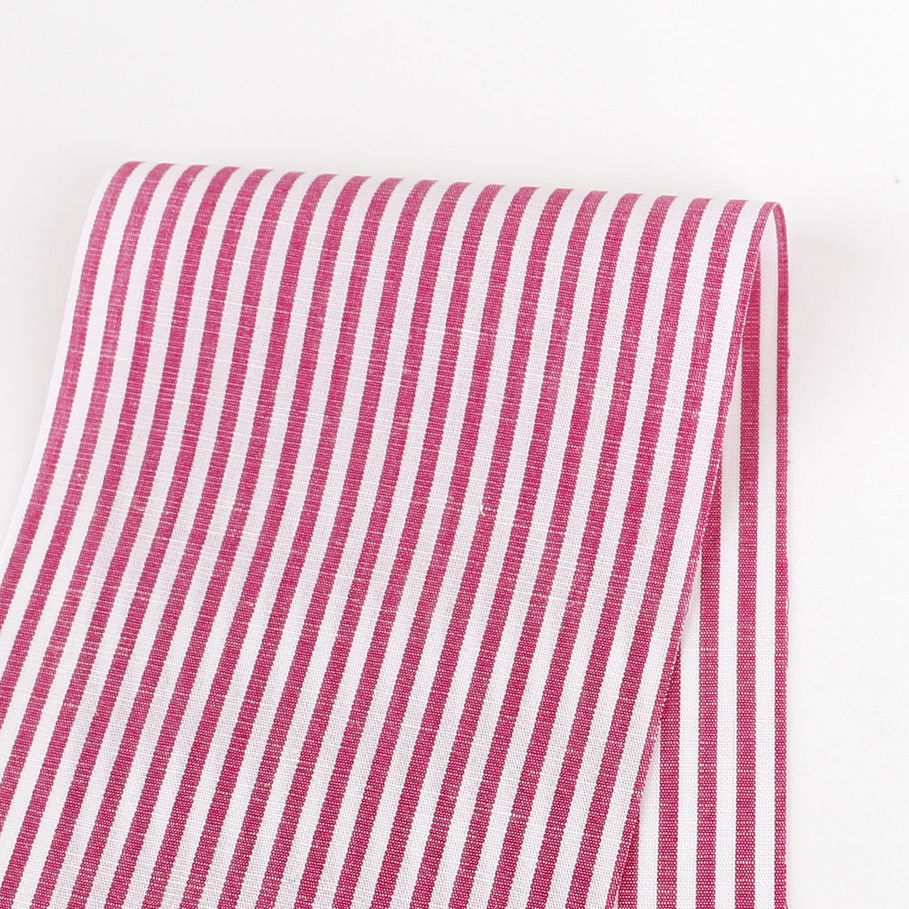Candy Stripe Cotton / Rayon - Berry