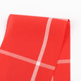 Windowpane Check Fine Cotton Shirting - Red