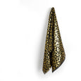 Metallic Leopard Silk  - Black / Gold