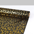 Metallic Leopard Silk  - Black / Gold