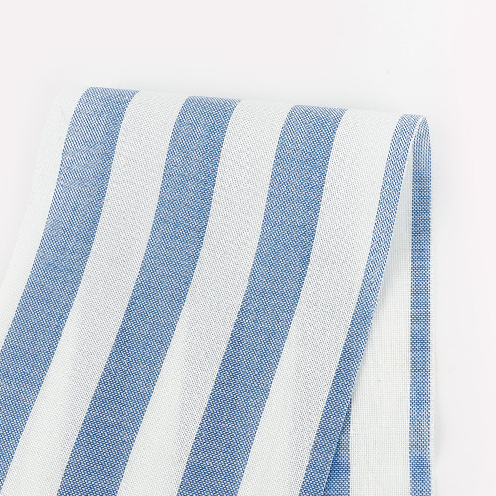 Lightweight Striped Cotton Oxford - Blue – The Fabric Store Online