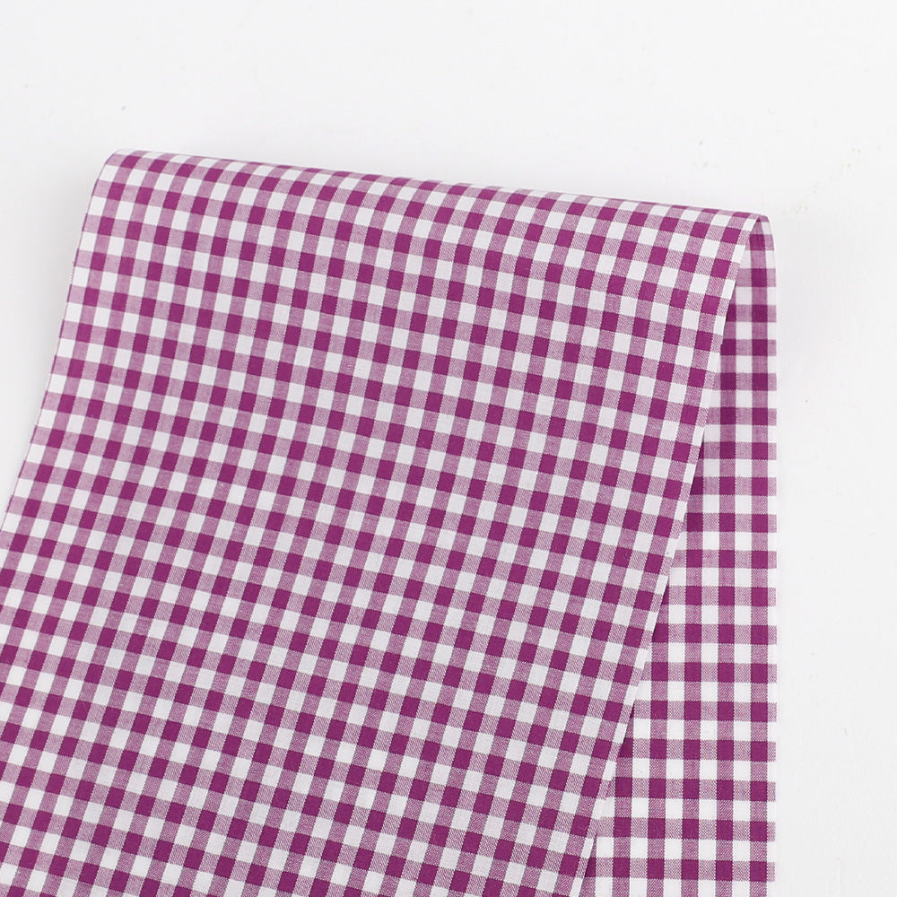 Little Gingham Cotton - Byzantium Purple