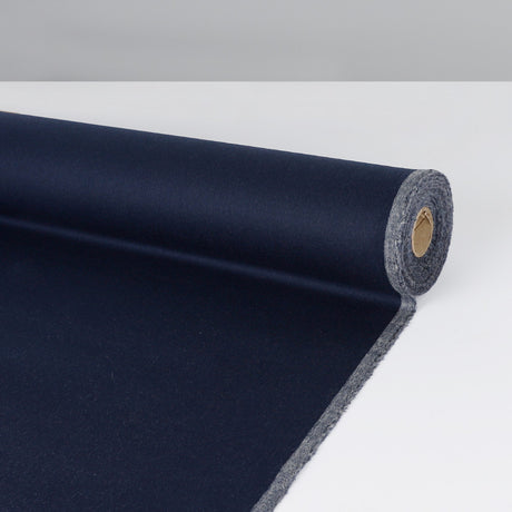 Italian Reversible Wool / Silk Coating - Marine / Chalk – The Fabric ...
