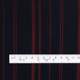 Sateen Stripe Double Georgette - Night / Chianti