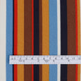 Multi Stripe Viscose Georgette - Ochre / Blue