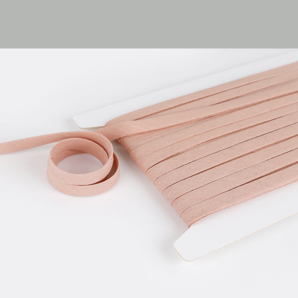 Organic Linen Bias Binding - Vintage Blush