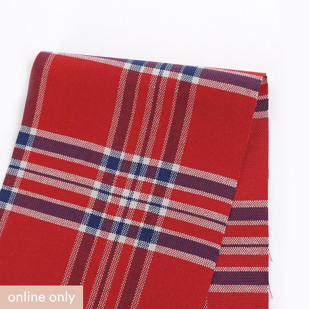 Plaid Cotton Oxford - Red Mix