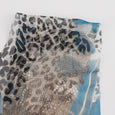 Leopard Paisley Silk Crinkle Chiffon - Blue