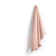 Striped Linen / Rayon - Natural / Coral
