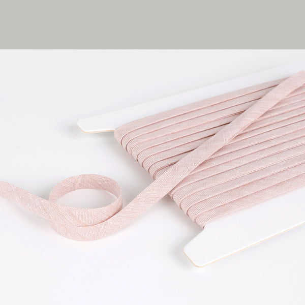 Organic Hemp Bias Binding - Pink Salt