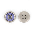 Metal / Poly Pie Button 24mm - Lavender / Silver