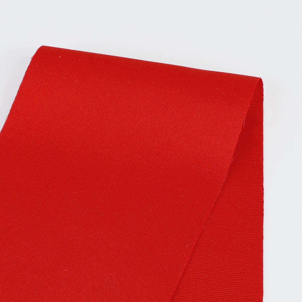 Heavyweight Poly Satin - Red