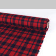 Pure Wool Twill Plaid - Red / Black