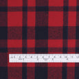 Pure Wool Twill Plaid - Red / Black (remnant)