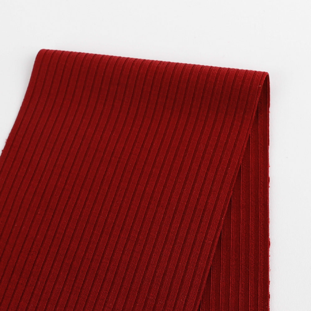 Stretch Tencel 3x2 Rib - Oxblood