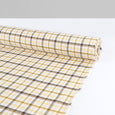 Retro Check Cotton Shirting - Yellow / Brown