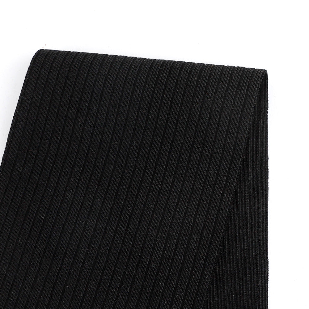 Organic Cotton Rib - Black – The Fabric Store Online