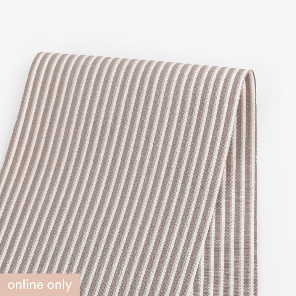 Shadow Stripe Linen / Cotton - Portobello
