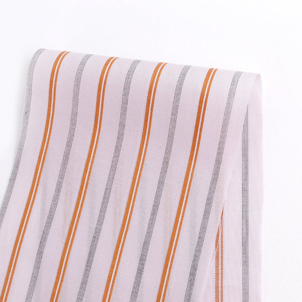 Twill Stripe Cotton - Spinel / Ochre
