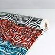 Mirage Stripe Stretch Silk - Capri / Russet