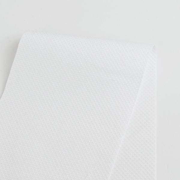 Wave Texture Cotton Shirting - White