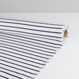 Weft Stripe Cotton Canvas - White / Navy
