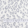 Leopard Print Stretch Cotton Drill - Dove