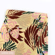 Tropical Leaves Double Georgette - Laguna Yellow