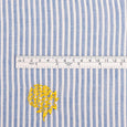Pineapple Embroidered Stripe Chambray - Blue